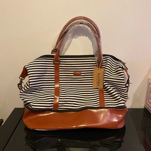 Boasha striped weekend bag